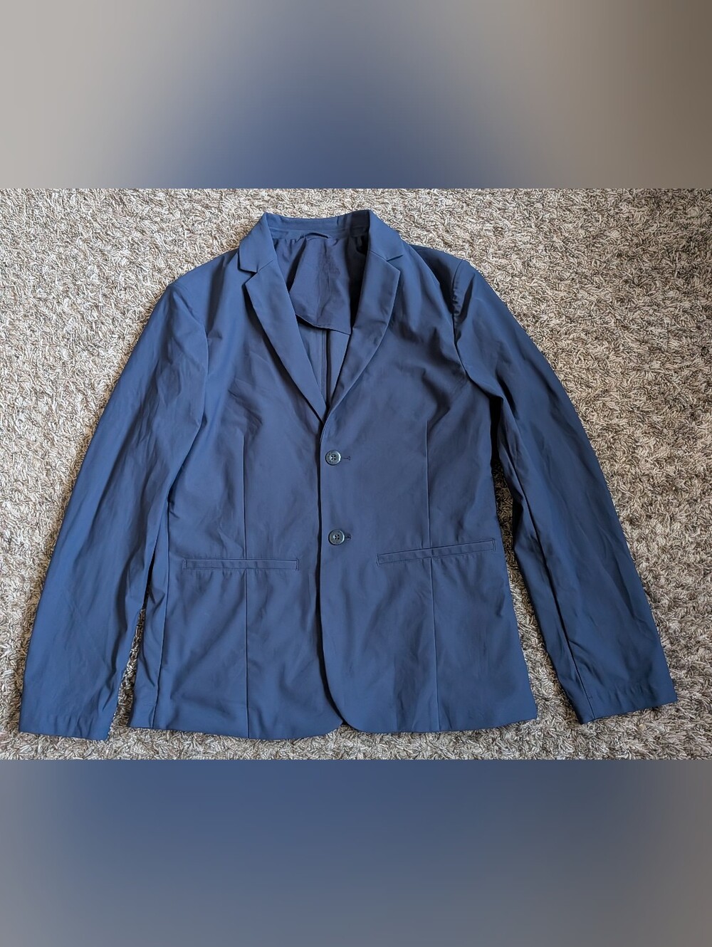 Fabletics Navy The Don Blazer 2-Button Jacket Men's S